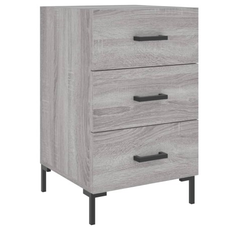 vidaXL Mesita de noche madera de ingeniería gris Sonoma 40x40x66 cm
