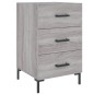 vidaXL Mesita de noche madera de ingeniería gris Sonoma 40x40x66 cm