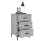 vidaXL Mesita de noche madera de ingeniería gris Sonoma 40x40x66 cm