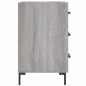 vidaXL Mesita de noche madera de ingeniería gris Sonoma 40x40x66 cm