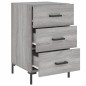 vidaXL Mesita de noche madera de ingeniería gris Sonoma 40x40x66 cm