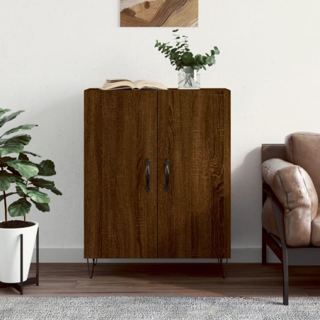 vidaXL Aparador de madera de ingeniería marrón roble 69,5x34x90 cm
