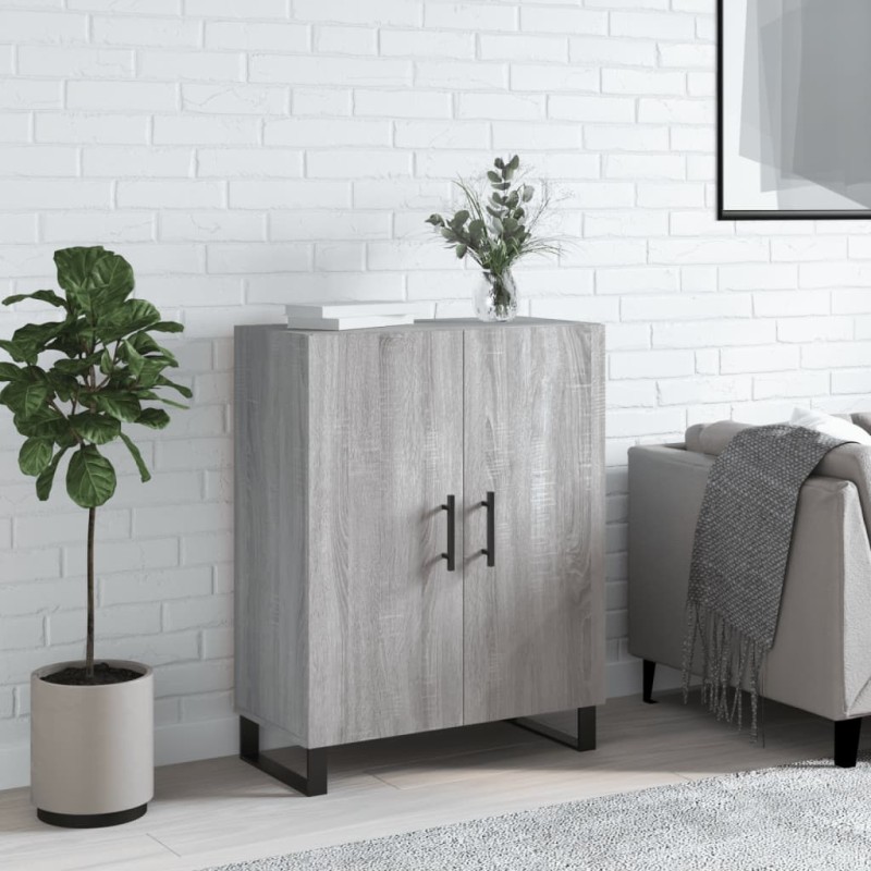 vidaXL Aparador de madera de ingeniería gris Sonoma 69,5x34x90 cm vidaXL Aparador de madera de ingeniería gris Sonoma 69,5x34x90 cm
