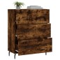 vidaXL Aparador de madera de ingeniería roble ahumado 69,5x34x90 cm vidaXL Aparador de madera de ingeniería roble ahumado 69,5x34x90 cm