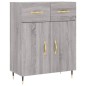 vidaXL Aparador de madera de ingeniería gris Sonoma 69,5x34x90 cm vidaXL Aparador de madera de ingeniería gris Sonoma 69,5x34x90 cm