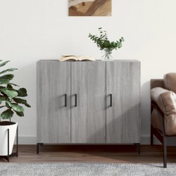 vidaXL Aparador de madera de ingeniería gris Sonoma 90x34x80 cm