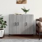 vidaXL Aparador de madera de ingeniería gris Sonoma 90x34x80 cm vidaXL Aparador de madera de ingeniería gris Sonoma 90x34x80 cm