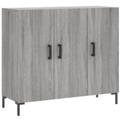 vidaXL Aparador de madera de ingeniería gris Sonoma 90x34x80 cm
