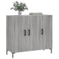 vidaXL Aparador de madera de ingeniería gris Sonoma 90x34x80 cm vidaXL Aparador de madera de ingeniería gris Sonoma 90x34x80 cm