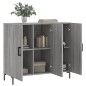 vidaXL Aparador de madera de ingeniería gris Sonoma 90x34x80 cm vidaXL Aparador de madera de ingeniería gris Sonoma 90x34x80 cm