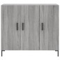 vidaXL Aparador de madera de ingeniería gris Sonoma 90x34x80 cm vidaXL Aparador de madera de ingeniería gris Sonoma 90x34x80 cm