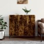 vidaXL Aparador de madera de ingeniería roble ahumado 90x34x80 cm vidaXL Aparador de madera de ingeniería roble ahumado 90x34x80 cm