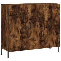 vidaXL Aparador de madera de ingeniería roble ahumado 90x34x80 cm