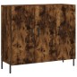 vidaXL Aparador de madera de ingeniería roble ahumado 90x34x80 cm vidaXL Aparador de madera de ingeniería roble ahumado 90x34x80 cm