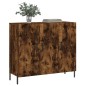 vidaXL Aparador de madera de ingeniería roble ahumado 90x34x80 cm vidaXL Aparador de madera de ingeniería roble ahumado 90x34x80 cm