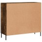 vidaXL Aparador de madera de ingeniería roble ahumado 90x34x80 cm vidaXL Aparador de madera de ingeniería roble ahumado 90x34x80 cm