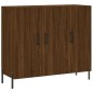 vidaXL Aparador de madera de ingeniería marrón roble 90x34x80 cm vidaXL Aparador de madera de ingeniería marrón roble 90x34x80 cm