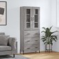 vidaXL Aparador alto madera contrachapada gris sonoma 69,5x34x180 cm vidaXL Aparador alto madera contrachapada gris sonoma 69,5x34x180 cm