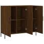 vidaXL Aparador de madera de ingeniería marrón roble 90x34x80 cm vidaXL Aparador de madera de ingeniería marrón roble 90x34x80 cm