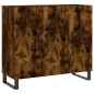 vidaXL Aparador de madera de ingeniería roble ahumado 90x34x80 cm vidaXL Aparador de madera de ingeniería roble ahumado 90x34x80 cm
