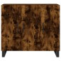 vidaXL Aparador de madera de ingeniería roble ahumado 90x34x80 cm vidaXL Aparador de madera de ingeniería roble ahumado 90x34x80 cm
