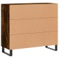 vidaXL Aparador de madera de ingeniería roble ahumado 90x34x80 cm vidaXL Aparador de madera de ingeniería roble ahumado 90x34x80 cm