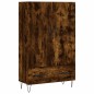 vidaXL Aparador alto madera de ingeniería roble ahumado 69,5x31x115 cm
