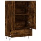 vidaXL Aparador alto madera de ingeniería roble ahumado 69,5x31x115 cm