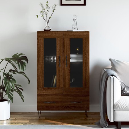 vidaXL Aparador alto madera de ingeniería roble marrón 69,5x31x115 cm