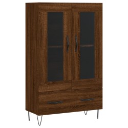 vidaXL Aparador alto madera de ingeniería roble marrón 69,5x31x115 cm