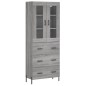 vidaXL Aparador alto madera contrachapada gris sonoma 69,5x34x180 cm vidaXL Aparador alto madera contrachapada gris sonoma 69,5x34x180 cm
