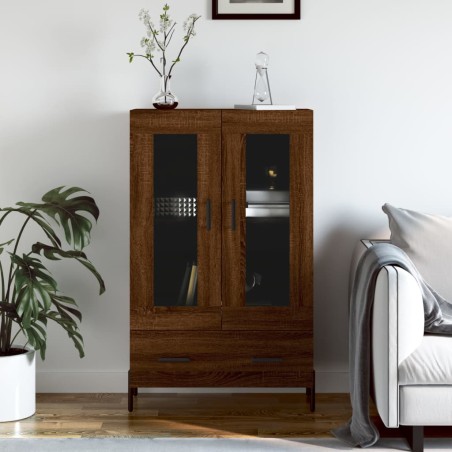 vidaXL Aparador alto madera de ingeniería roble marrón 69,5x31x115 cm