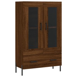 vidaXL Aparador alto madera de ingeniería roble marrón 69,5x31x115 cm