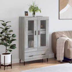 vidaXL Aparador alto madera de ingeniería gris Sonoma 69,5x31x115 cm