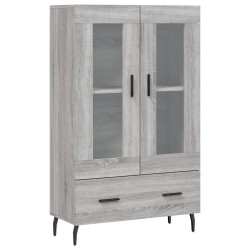 vidaXL Aparador alto madera de ingeniería gris Sonoma 69,5x31x115 cm