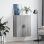 vidaXL Armario de pared gris Sonoma 69,5x34x90 cm