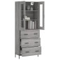 vidaXL Aparador alto madera contrachapada gris sonoma 69,5x34x180 cm vidaXL Aparador alto madera contrachapada gris sonoma 69,5x34x180 cm