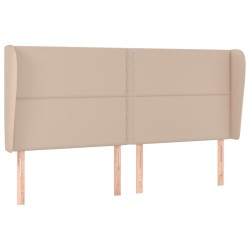 vidaXL Cabecero con orejas cuero sintético capuchino 163x23x118/128 cm