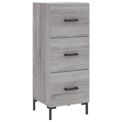 vidaXL Aparador madera de ingeniería gris Sonoma 34,5x34x90 cm