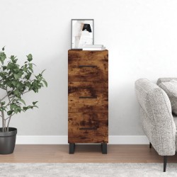 vidaXL Aparador madera de ingeniería roble ahumado 34,5x34x90 cm