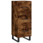 vidaXL Aparador madera de ingeniería roble ahumado 34,5x34x90 cm vidaXL Aparador madera de ingeniería roble ahumado 34,5x34x90 cm