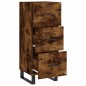 vidaXL Aparador madera de ingeniería roble ahumado 34,5x34x90 cm vidaXL Aparador madera de ingeniería roble ahumado 34,5x34x90 cm