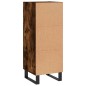 vidaXL Aparador madera de ingeniería roble ahumado 34,5x34x90 cm vidaXL Aparador madera de ingeniería roble ahumado 34,5x34x90 cm