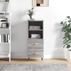 vidaXL Aparador madera de ingeniería gris Sonoma 34,5x34x90 cm