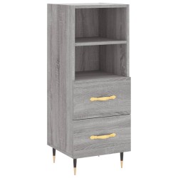 vidaXL Aparador madera de ingeniería gris Sonoma 34,5x34x90 cm