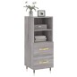 vidaXL Aparador madera de ingeniería gris Sonoma 34,5x34x90 cm