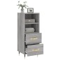 vidaXL Aparador madera de ingeniería gris Sonoma 34,5x34x90 cm
