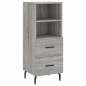 vidaXL Aparador madera de ingeniería gris Sonoma 34,5x34x90 cm vidaXL Aparador madera de ingeniería gris Sonoma 34,5x34x90 cm