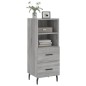 vidaXL Aparador madera de ingeniería gris Sonoma 34,5x34x90 cm vidaXL Aparador madera de ingeniería gris Sonoma 34,5x34x90 cm
