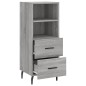 vidaXL Aparador madera de ingeniería gris Sonoma 34,5x34x90 cm vidaXL Aparador madera de ingeniería gris Sonoma 34,5x34x90 cm
